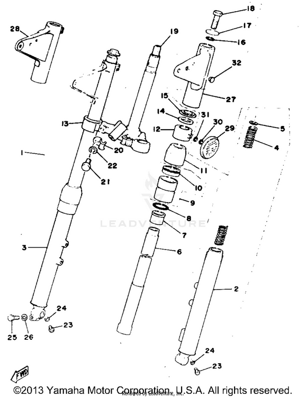 Yamaha parts diagram for 164-23145-01-00 - Ref #10