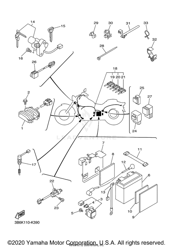 Yamaha parts diagram for 5KP-81960-00-00 - Ref #1