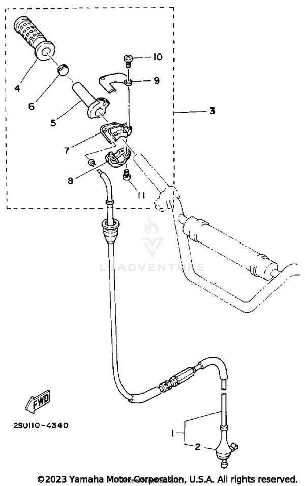 Yamaha parts diagram for 1LX-26242-01-00 - Ref #4