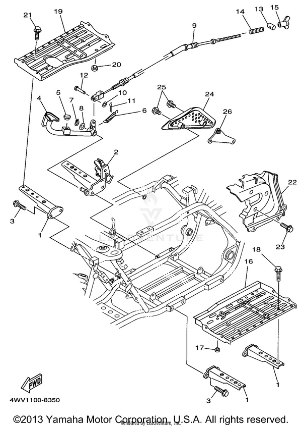 Yamaha parts diagram for 4WV-26351-00-00 - Ref #9
