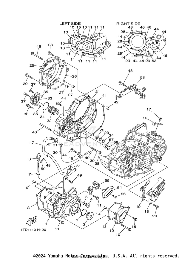 Yamaha parts diagram for 93210-47675-00 - Ref #34