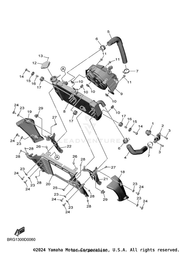 Yamaha parts diagram for 90338-07180-00 - Ref #28