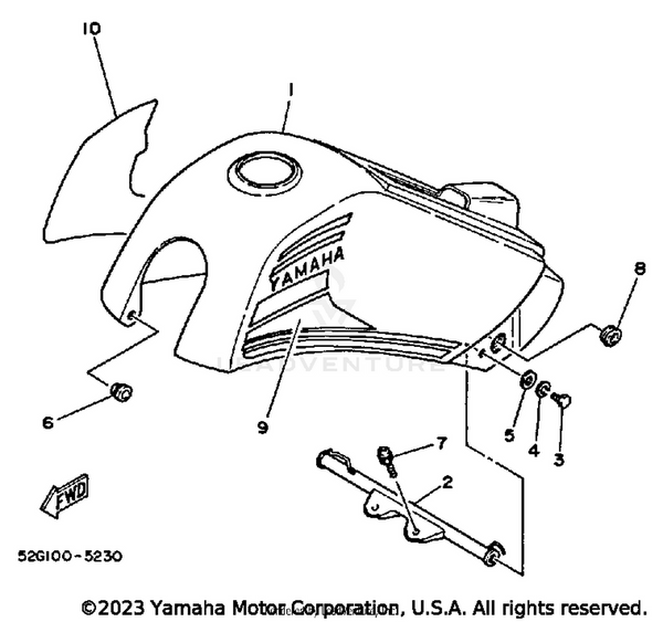 Yamaha parts diagram for 90480-01401-00 - Ref #8