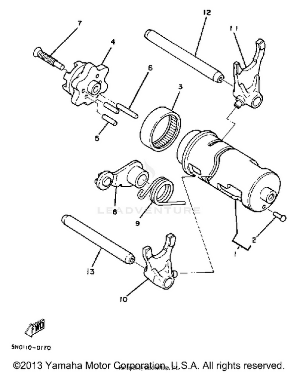 Yamaha parts diagram for 90508-26493-00 - Ref #9