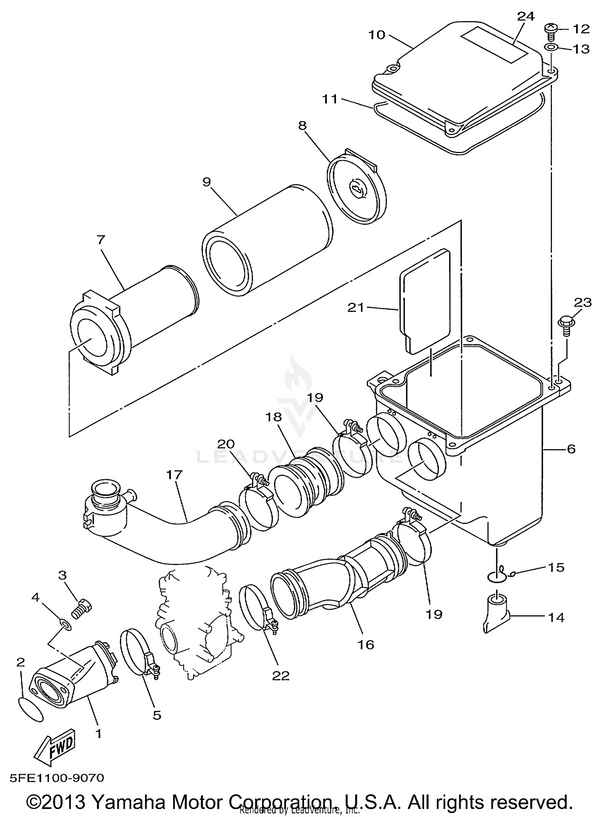 Yamaha parts diagram for 4WU-13586-00-00 - Ref #1