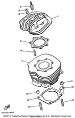 Yamaha parts diagram for 40T-11351-01-00 - Ref #8