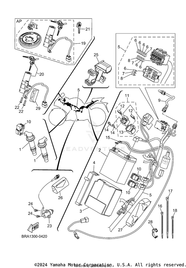 Yamaha parts diagram for GTZ-8V000-00-00 - Ref #2