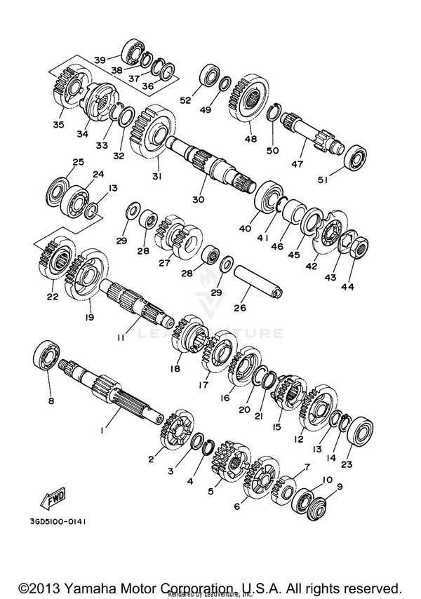 Yamaha parts diagram for 1UY-17223-02-00 - Ref #27