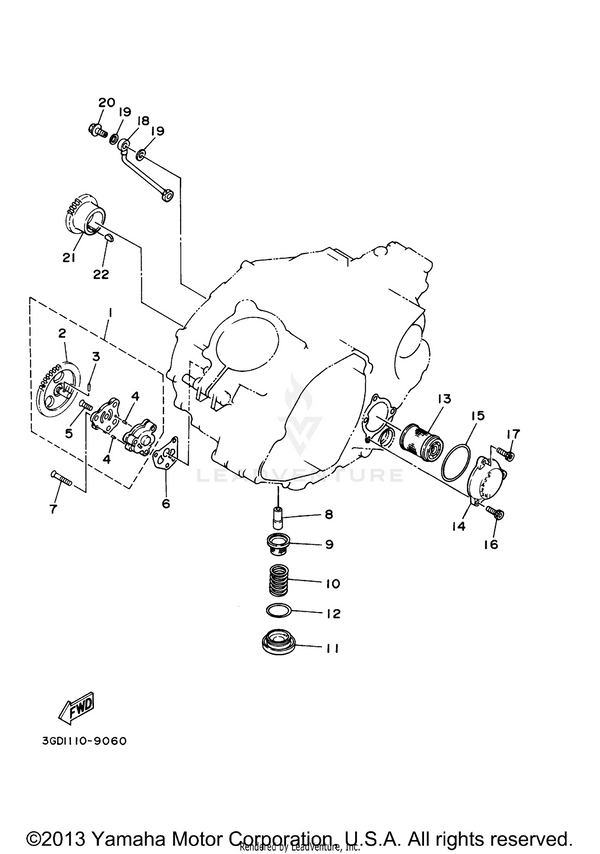 Yamaha parts diagram for 1UY-13440-02-00 - Ref #13