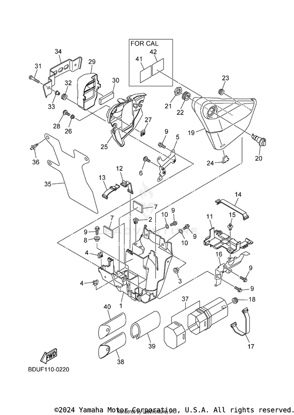Yamaha parts diagram for 55K-21708-00-00 - Ref #20