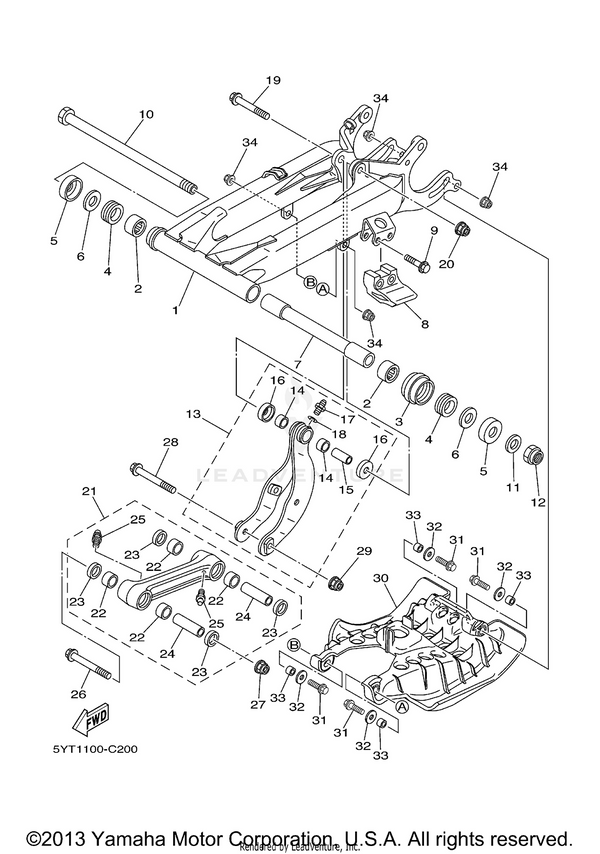 Yamaha parts diagram for 2GU-22151-00-00 - Ref #3