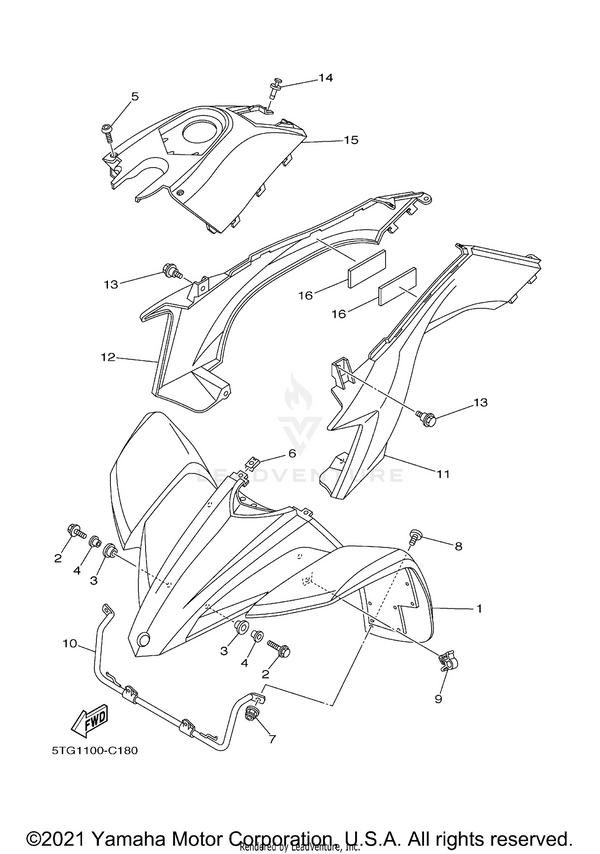 Yamaha parts diagram for 90111-06038-00 - Ref #8