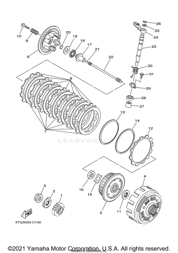 Yamaha parts diagram for 90201-10119-00 - Ref #25