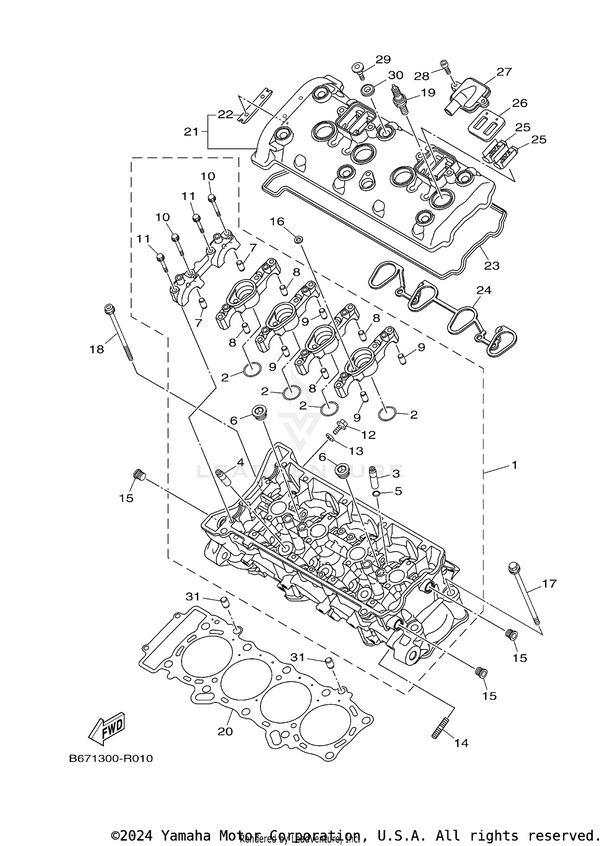 Yamaha parts diagram for 90119-09016-00 - Ref #17
