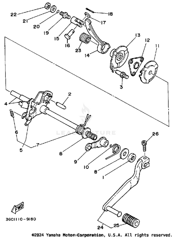 Yamaha parts diagram for 52H-18110-01-00 - Ref #24
