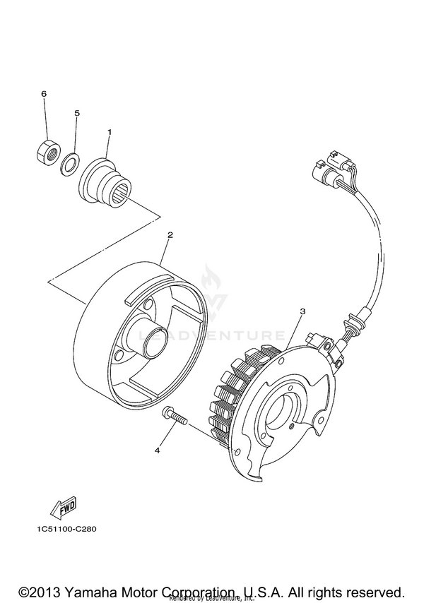 Yamaha parts diagram for 92017-06020-00 - Ref #4