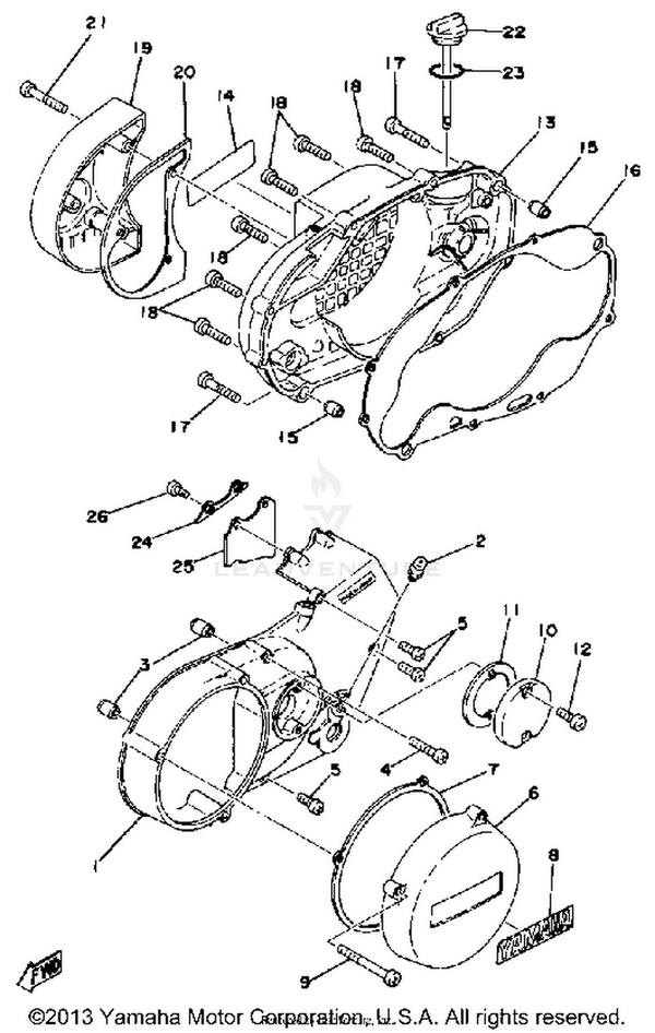 Yamaha parts diagram for 1A0-15457-10-00 - Ref #11