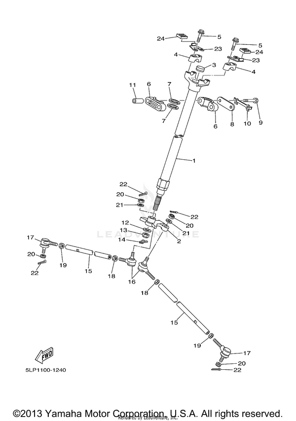 Yamaha parts diagram for 5LP-23831-00-00 - Ref #15