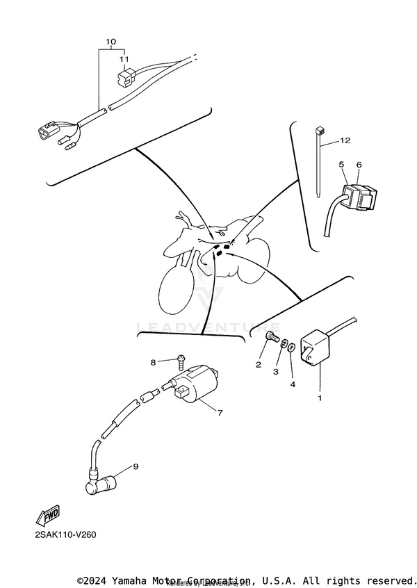 Yamaha parts diagram for 166-82370-20-00 - Ref #9