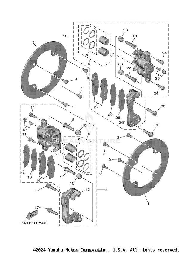 Yamaha parts diagram for 2HC-25806-00-00 - Ref #14