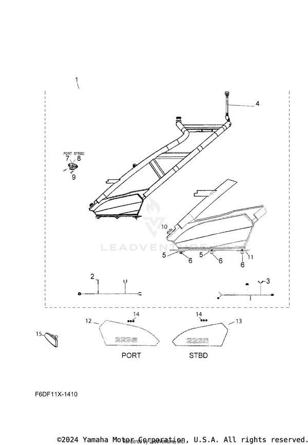 Yamaha parts diagram for F4X-U5920-00-00 - Ref #7