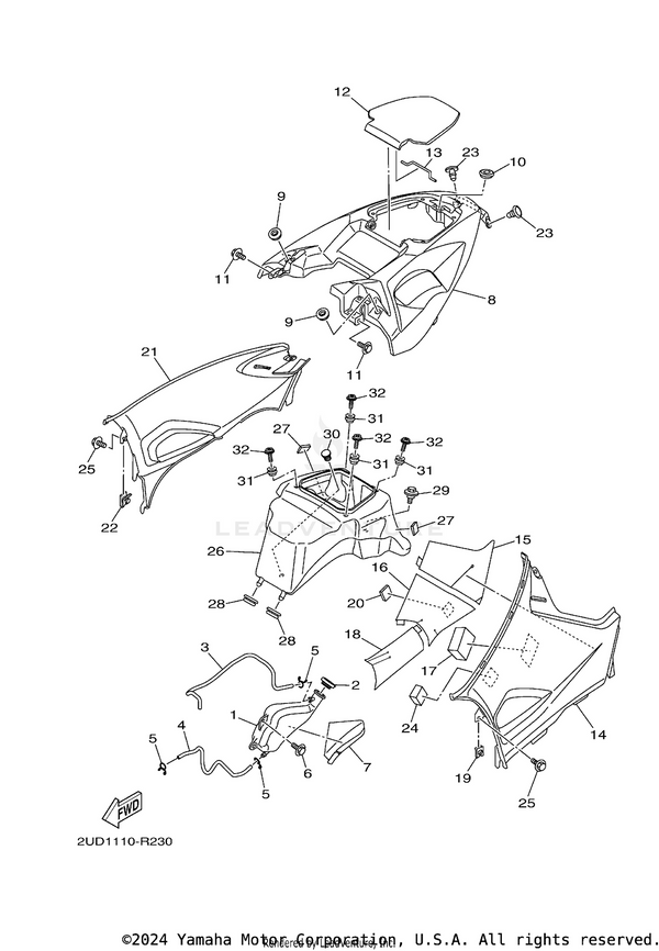 Yamaha parts diagram for 3B4-2177K-00-00 - Ref #13