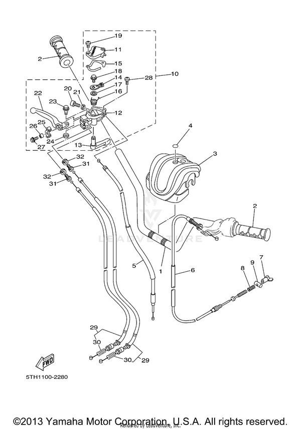 Yamaha parts diagram for 3GB-2625E-01-00 - Ref #12