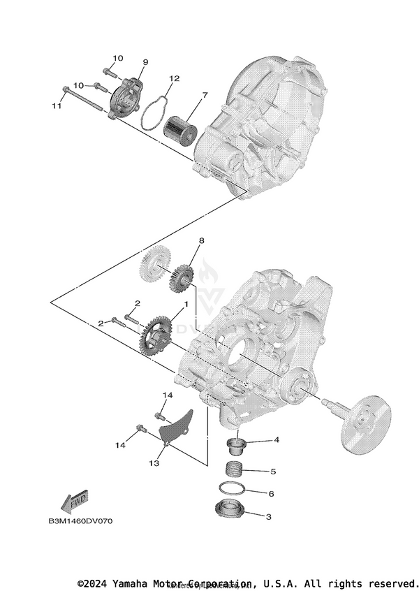 Yamaha parts diagram for 38B-E3440-01-00 - Ref #7