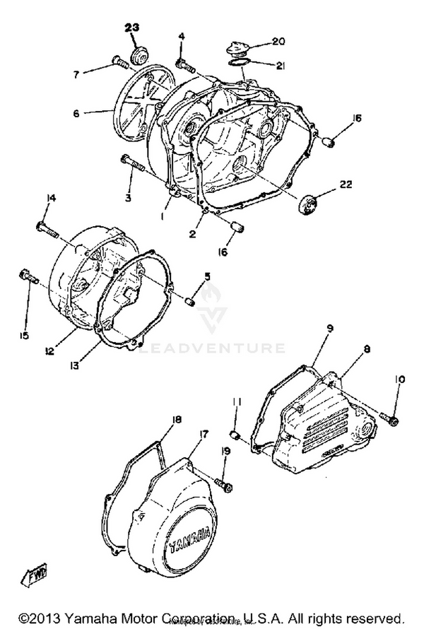 Yamaha parts diagram for 4W1-15416-00-00 - Ref #17