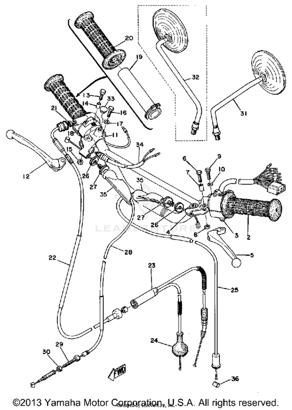 Yamaha parts diagram for 444-26312-01-00 - Ref #23