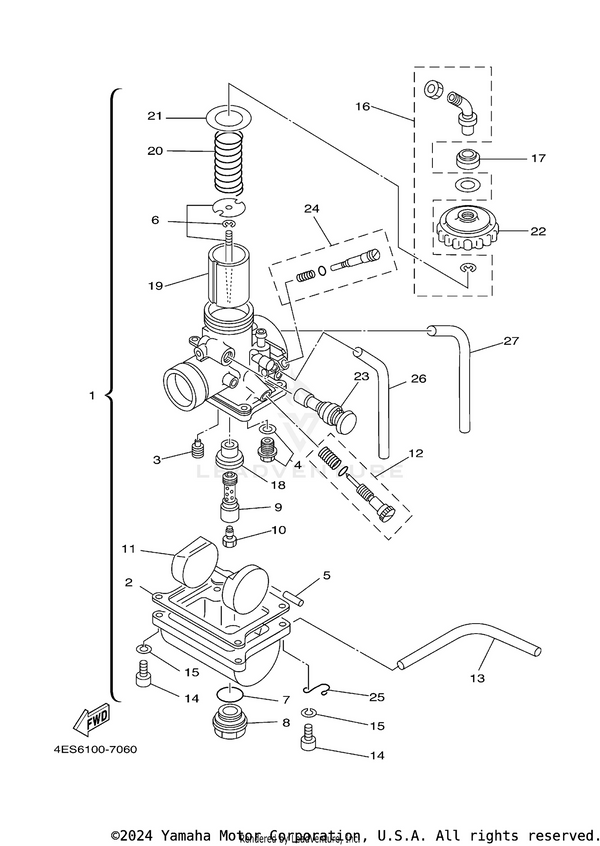 Yamaha parts diagram for 58T-1490J-00-00 - Ref #6