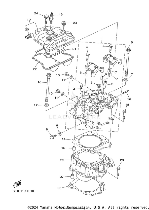 Yamaha parts diagram for 1SL-11351-00-00 - Ref #26