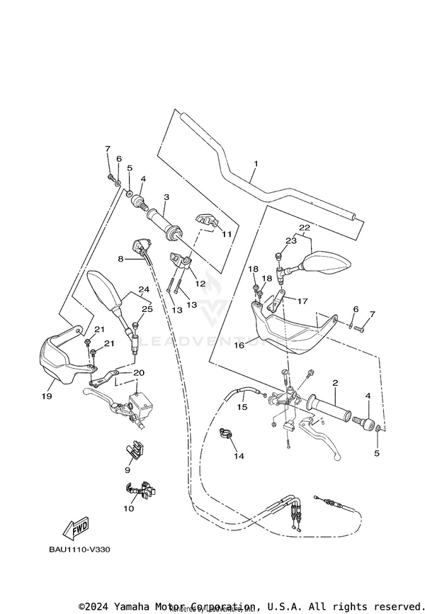 Yamaha parts diagram for 23P-26133-00-00 - Ref #23