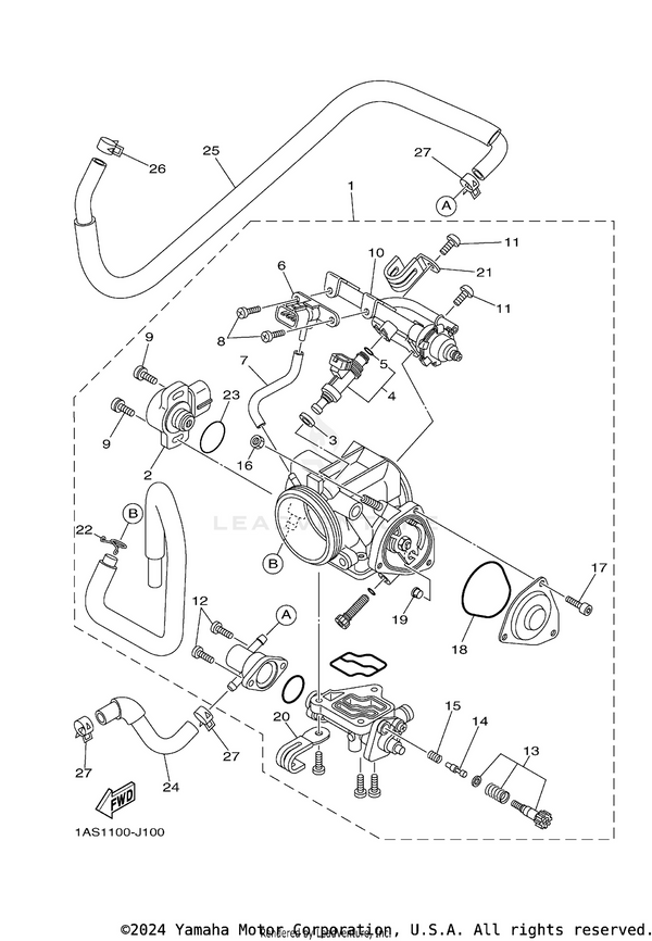 Yamaha parts diagram for 4WV-14147-10-00 - Ref #18