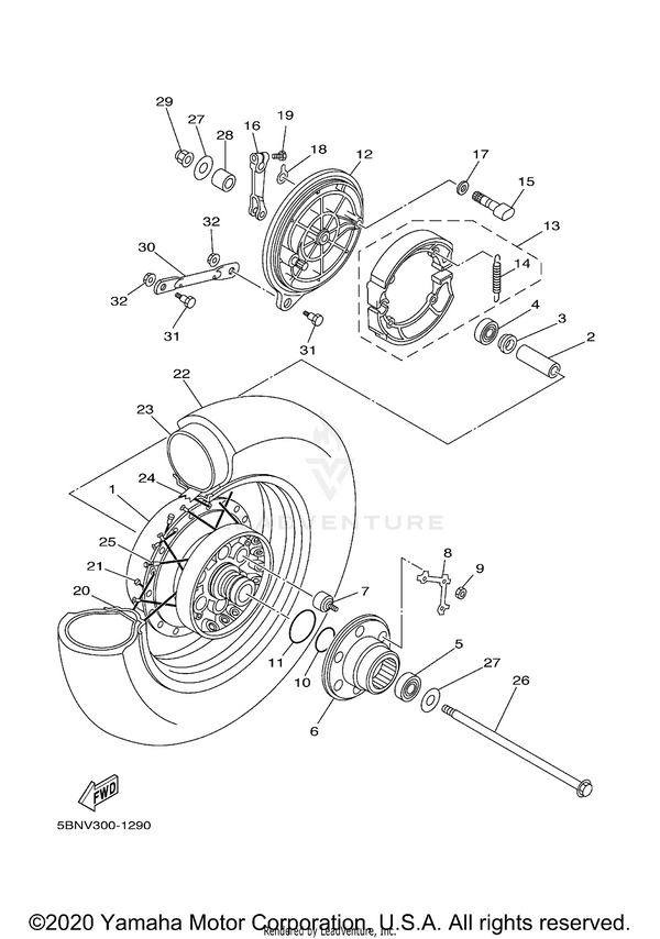 Yamaha parts diagram for 93210-48530-00 - Ref #10
