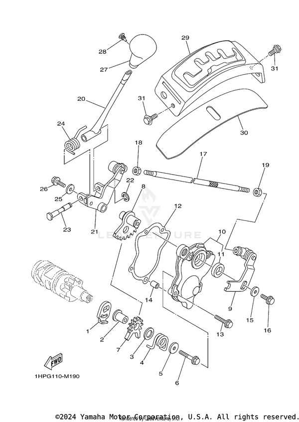 Yamaha parts diagram for 1HP-E8190-01-00 - Ref #20