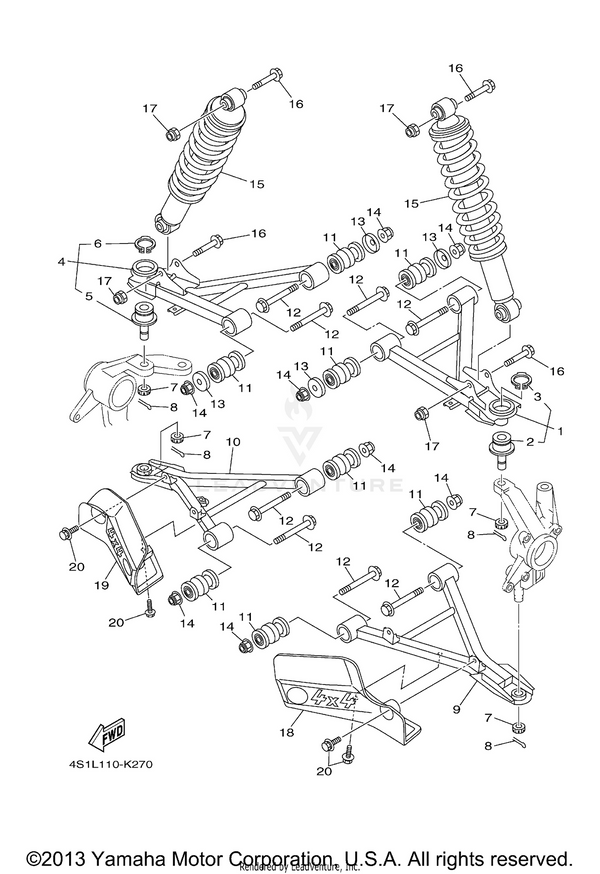 Yamaha parts diagram for 90105-10267-00 - Ref #12