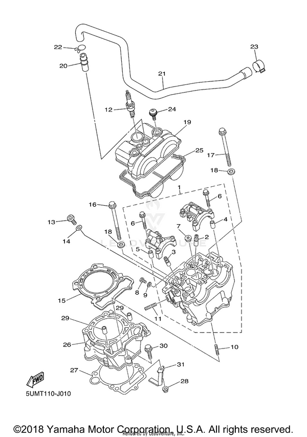 Yamaha parts diagram for 5NL-11181-00-00 - Ref #15