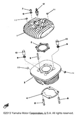 Yamaha parts diagram for 364-11351-01-00 - Ref #4