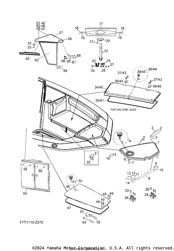 Yamaha parts diagram for 90180-08SA1-00 - Ref #61