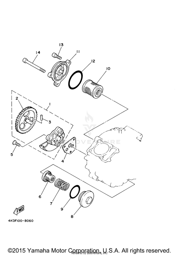 Yamaha parts diagram for 5H0-13440-09-00 - Ref #10