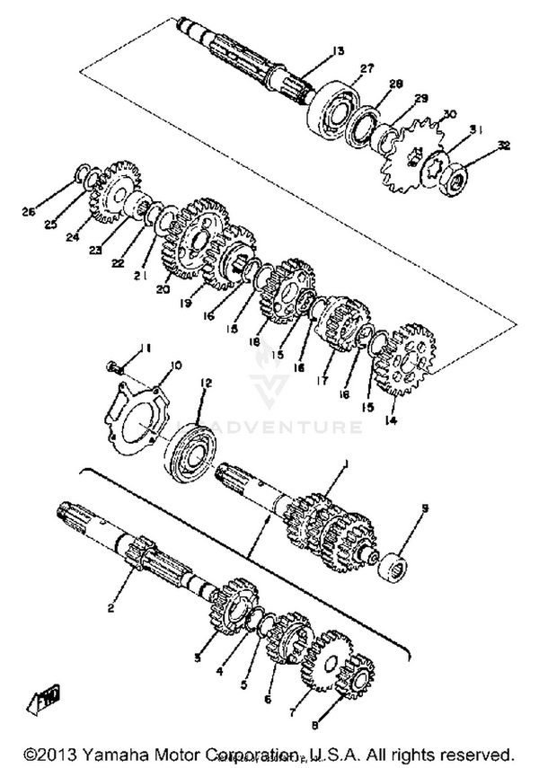 Yamaha parts diagram for 132-15653-00-10 - Ref #25