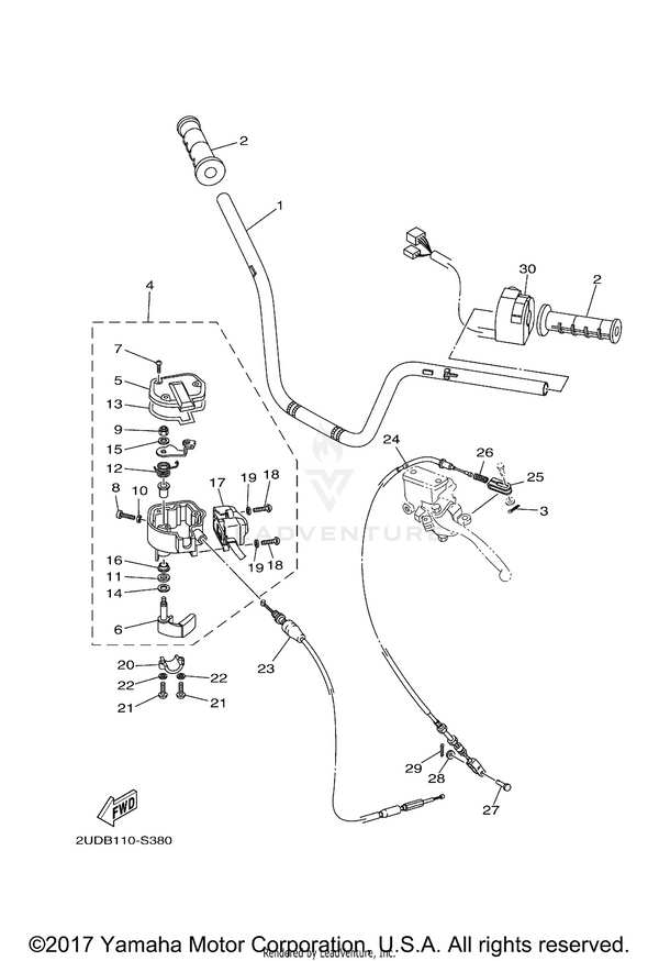 Yamaha parts diagram for B16-26311-00-00 - Ref #23