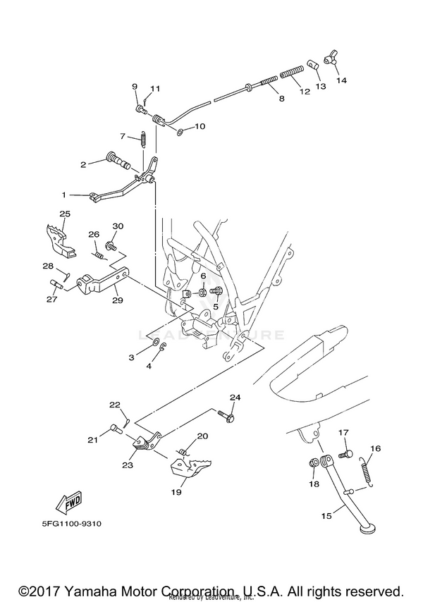 Yamaha parts diagram for 90507-29008-00 - Ref #16