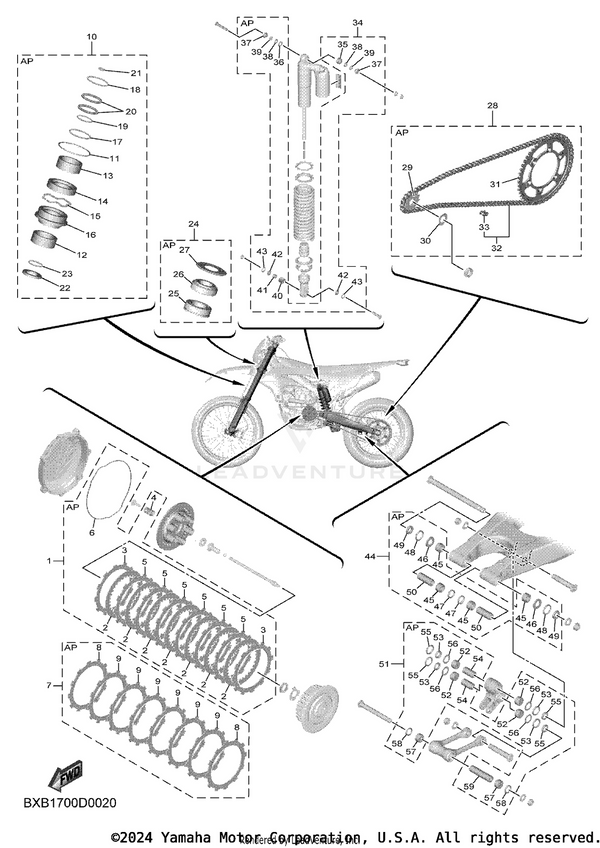 Yamaha parts diagram for 93332-00078-00 - Ref #26