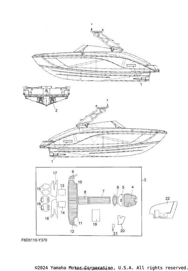 Yamaha parts diagram for F4X-U358H-20-00 - Ref #16