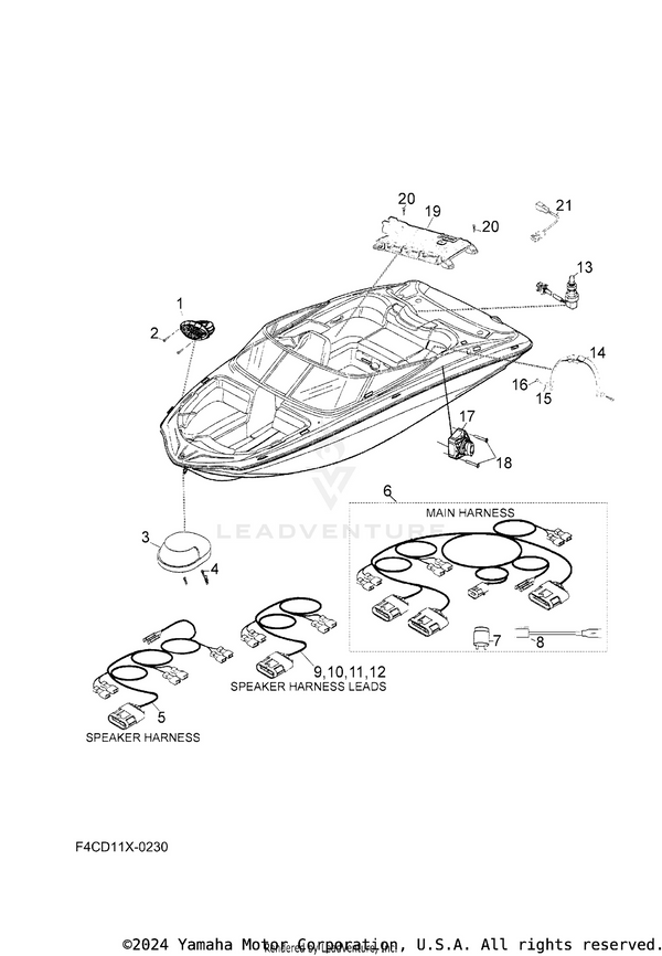 Yamaha parts diagram for F3H-U8304-00-00 - Ref #1