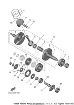 Yamaha parts diagram for 93450-16115-00 - Ref #13