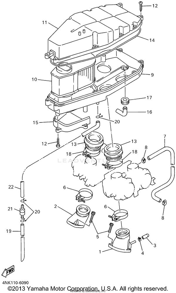 Yamaha parts diagram for 4NK-13586-00-00 - Ref #1