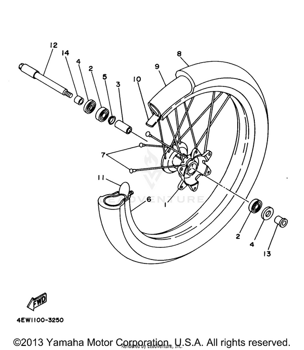 Yamaha parts diagram for 90387-172Y9-00 - Ref #14